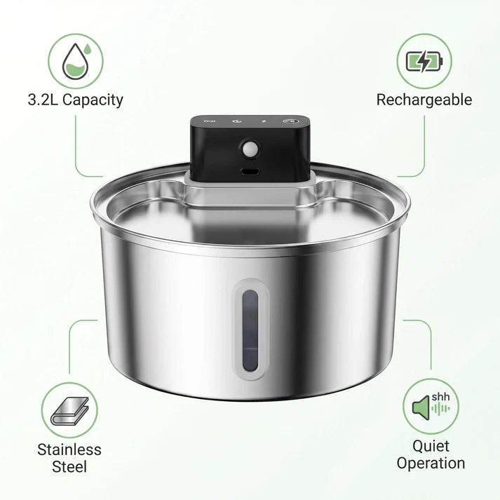 Smart Stainless Steel Pet Fountain