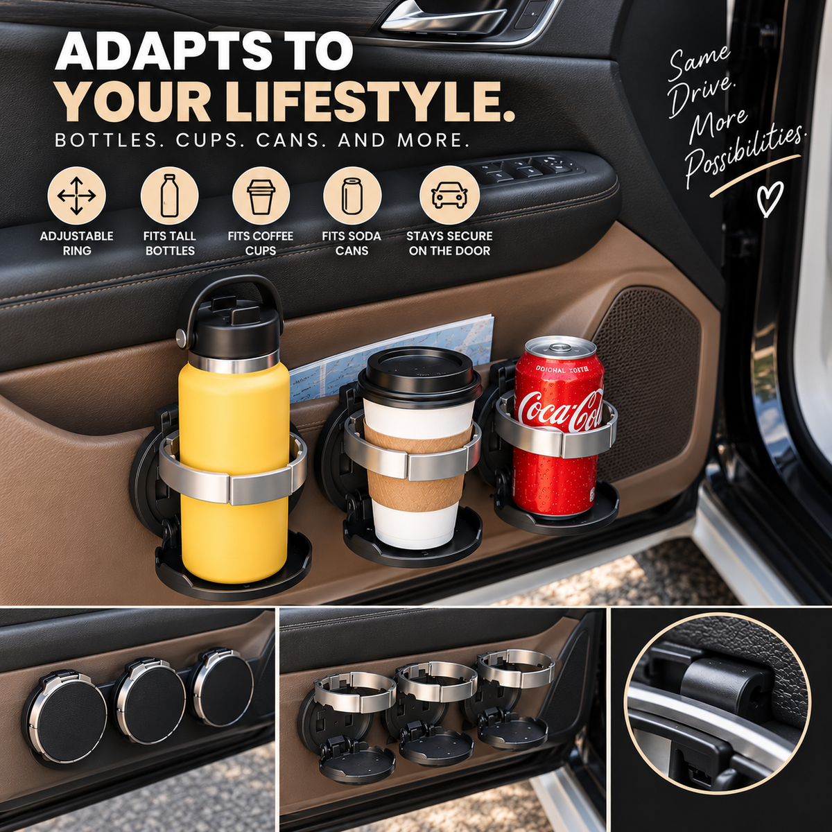 RETROHOLD™ Universal Adjustable Car Cup Holder